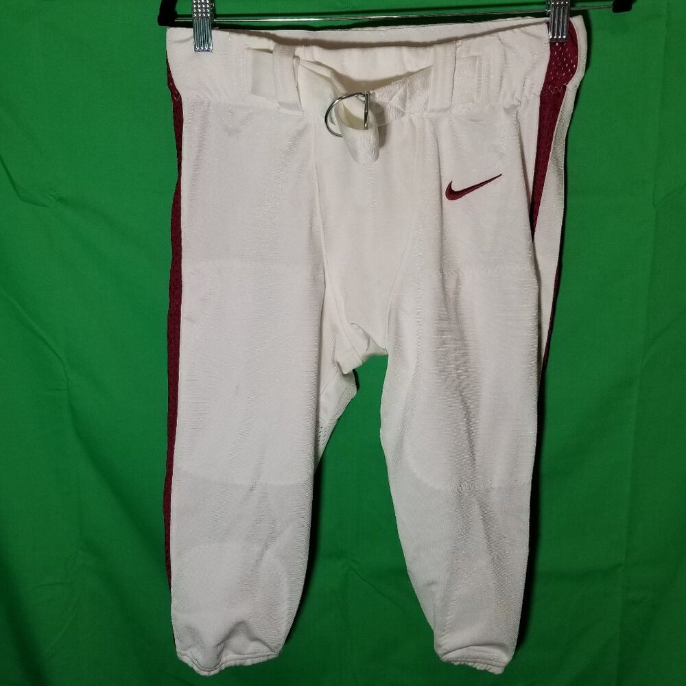 Nike Men Medium Vapor Pro Game Football Pants CI3771-104 White Maroon Stripe NWT